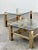 A striking set of two vintage coffee tables by belgo chrom, belgium, dating from the 1970s. These architectural tables...