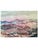 Rose Mid-Century Abstracted Watercolor &Amp; Wax-Resist Mountain Landscape by Mina Tabuena. For Sale - Image 8 of 12