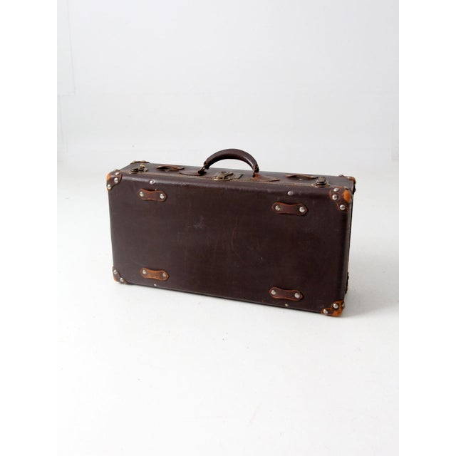 Vintage Brown Leather Luggage Chairish