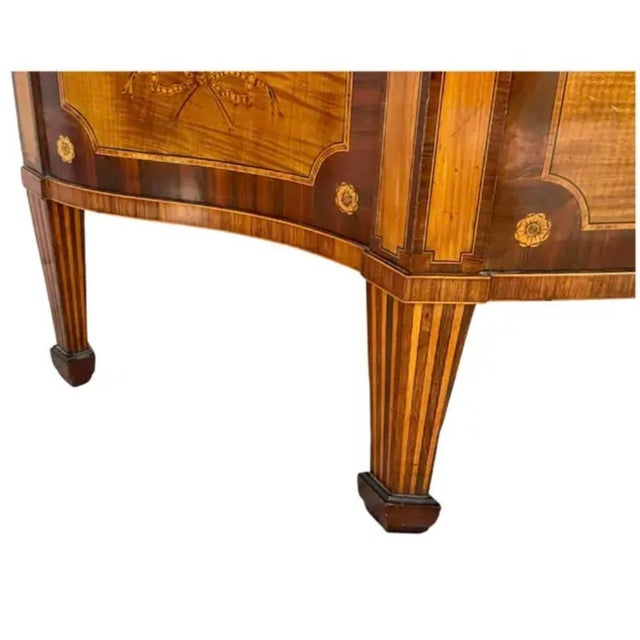 19th Century George III Harewood and Marquetry Cabinet For Sale - Image 10 of 15