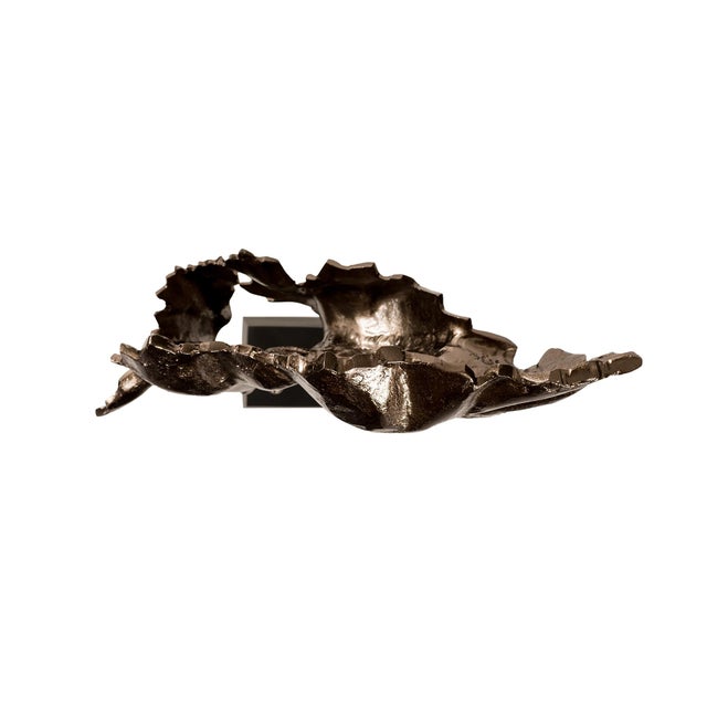 Brown Whispering Leaf Sculpture For Sale - Image 8 of 11