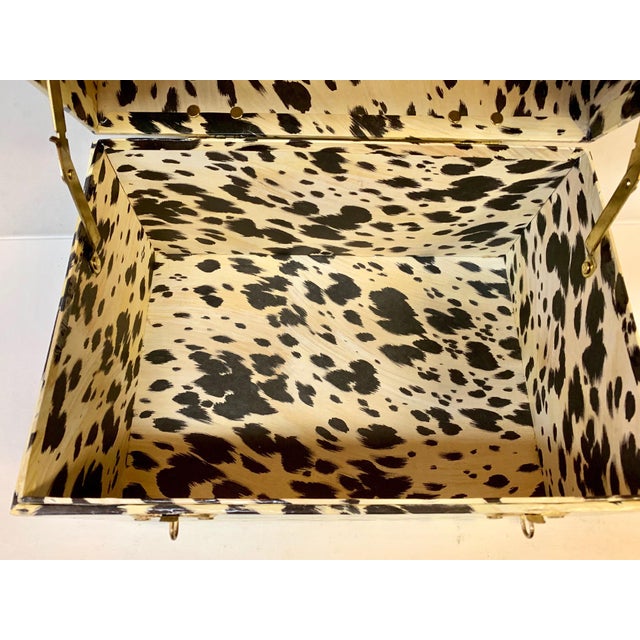 Oversized Cowhide Print Jewelry Storage Box Chairish