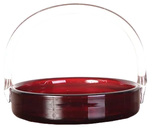 Czechoslovakian Ruby Glass Bowl, 1930s