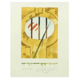 Leo Guida, Signal 24, Watercolor, 1970s For Sale