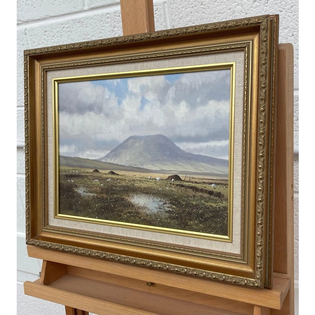 Late 20th Century Irish Landscape Art - Original Oil Painting Slemish Mountain County Antrim Ireland by Irish Artist, 1990 Circa For Sale - Image 5 of 12