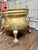 Large Antique English Brass Log Bin Planter For Sale In Kansas City - Image 6 of 6