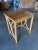 Wood Restored 1950s "Hour Glass" Rattan Side Table With Acacia Koa Wood Top For Sale - Image 7 of 10