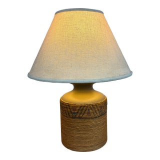 Mid 20th Century Rustic Textured Rope Table Lamp For Sale