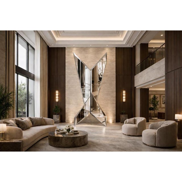 Not Yet Made - Made To Order Rocket Bronze Maxi Sculptural Wall Mirror by GTG Design Couture For Sale - Image 5 of 13