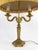 Metal Vintage Louis XVI Style Gilt Metal Two-Light Candelabra Table Lamp For Sale - Image 7 of 18