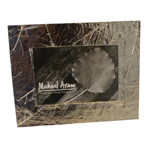 Vintage Michael Aram Handcrafted Forest Leaf Collection 5 X 7 Nickel Photo Frame