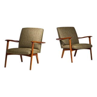 Pair of Lounge Chairs, Probably Italy, Mid-20th Century For Sale
