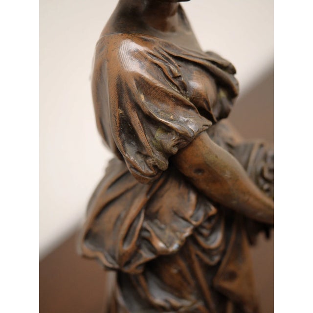 Metal European Artist, Allegorical Young Woman Spring, 19th Century, Bronze For Sale - Image 7 of 11