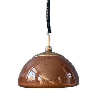 Vintage Brown and Orange Acrylic Glass Pendant Lamp from Cosack Leuchten For Sale
