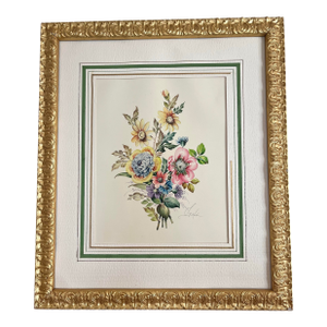 Italian Floral Watercolor Painting by Vittorio Guddittoi