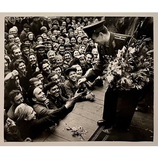 Samariy Gurariy, Large Silver Gelatin Photograph Russian USSR Soviet Parade Yuri Gagarin Photo For Sale