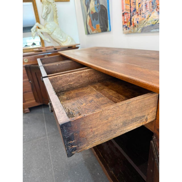 Antique Walnut Buffet with 3 Drawers, 1850 For Sale - Image 11 of 18