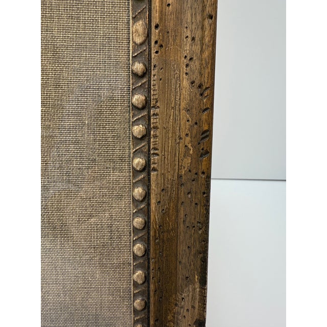 Gray Flower Filled Vase, Framed Grayscale Monochromatic Original Watercolor and Ink, Artist Uknown For Sale - Image 8 of 11