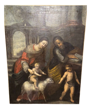 Unknown, The Holy Family with the Lamb, 17th Century, Oil on Canvas