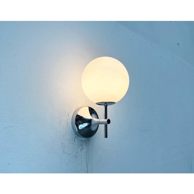 Mid-Century Modern Swiss Space Age Type 1802 Chrome Sconce by E.R. Nele for Temde, 1960s For Sale - Image 6 of 16