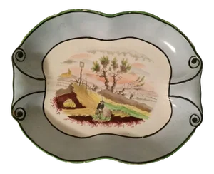 1820 English Regency Staffordshire Pearlware Dessert Dish
