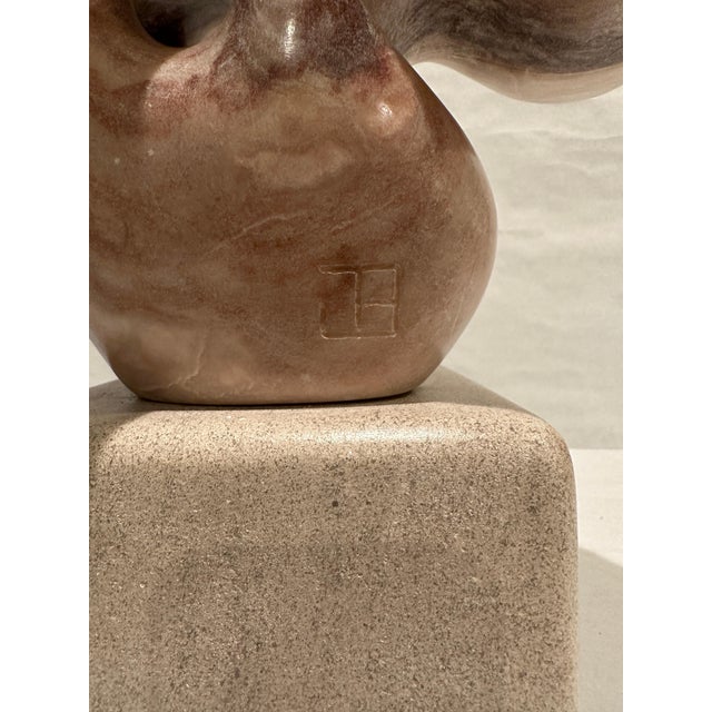 Late 20th Century Abstract Marble Sculpture By Jeff Burtch For Sale In New York - Image 6 of 6