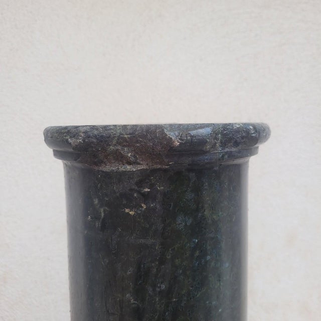 Green Green Marble Columns, 1800s, Set of 2 For Sale - Image 8 of 18