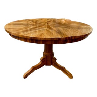 19th Century Italian Book Matched Exotic Wood Center Table For Sale