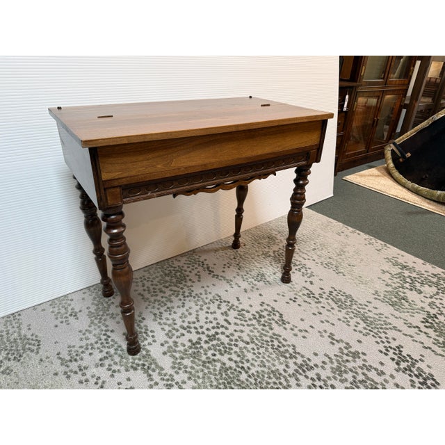 Early 20th Century Victorian Era Mahogany Spinet Desk For Sale - Image 5 of 12
