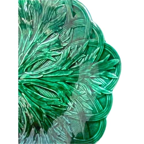 Wedgwood Antique Wedgwood Basket & Leaf Majolica Dish For Sale - Image 4 of 5