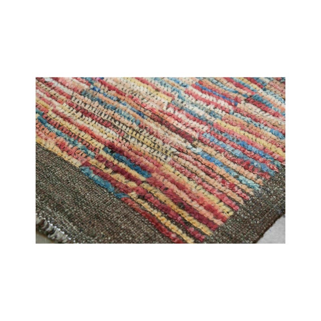 Multi & Red Modern Wool Rug For Sale - Image 4 of 7
