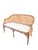 Vintage Faux Bamboo Settee Sofa Bench With Rattan Cane Back For Sale - Image 9 of 9