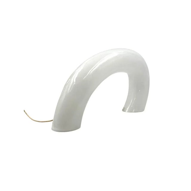 White Murano Glass Sculptural Lamp, 1970s For Sale - Image 14 of 18