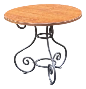 Ethan Allen Legacy Iron and Wood End Table