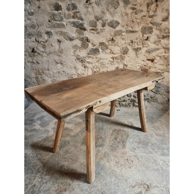 Primitive Oak Worktable, Hungary, 1910s For Sale - Image 14 of 17