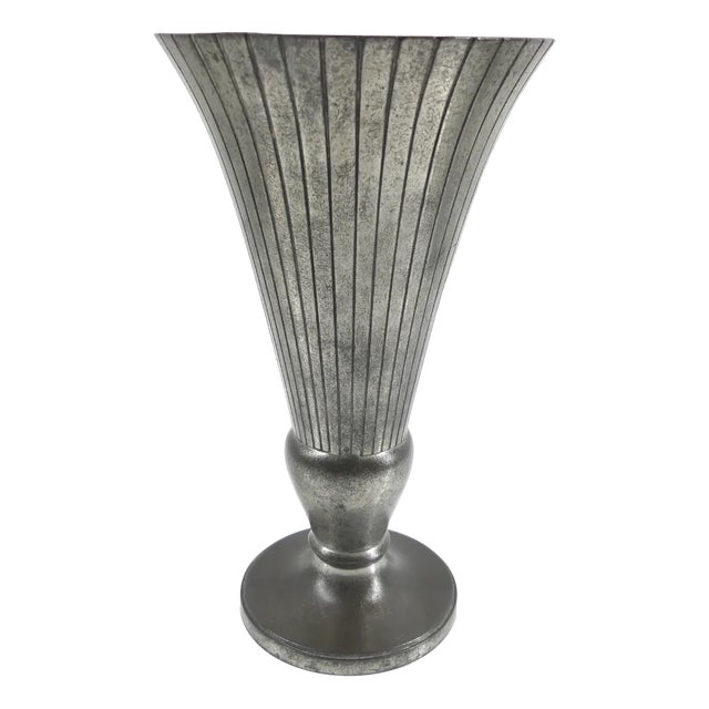 Vintage Art Deco Pewter Vase by Just Andersen, Denmark, 1930s For Sale