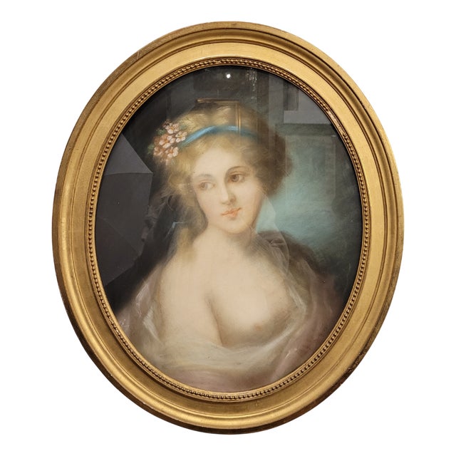 After Rosalba Carriera, Allegory, 19th Century, Pastel on Paper For Sale