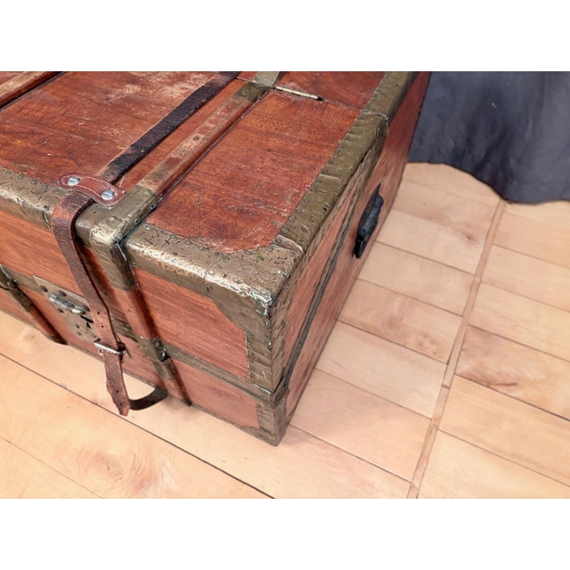 French Officers Cabin Trunk, 1850s For Sale - Image 10 of 18