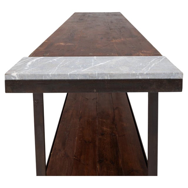 20th Century French Metal Industrial Table For Sale - Image 15 of 18