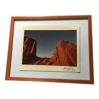 Vintage Framed Western Desert Canyon Print by Bob Clayton For Sale