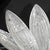 Late 20th Century Modernist Hand-Blown Murano Glass Reeded Leaf Form Chandelier W/ 24k White Gold For Sale - Image 12 of 18
