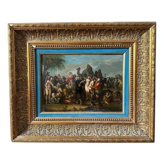J. Muller, The Slave Market, 19th Century, Oil Painting on Copper Plate For Sale