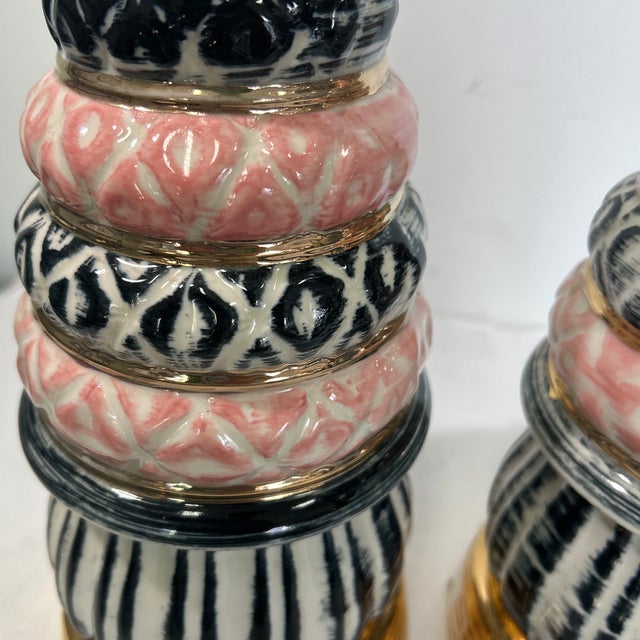 Pair of 50s Ceramic Lamps For Sale - Image 10 of 12