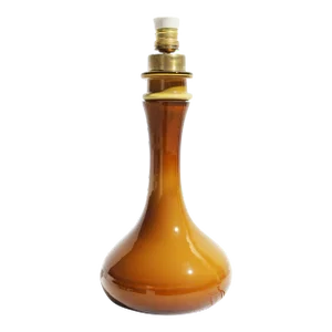 Italian Mid-Century Orange-Amber Murano Glass Table Lamp
