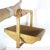 Brown Vintage Wood Collapsible Basket Bowl For Sale - Image 8 of 9