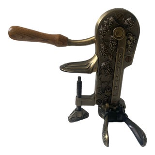 Vintage Rogar Estate Wine Bottle Opener Grape Vine Ornate Details For Sale