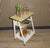 White Vintage Side Table with Shelf on Wheels, 1950s For Sale - Image 8 of 11