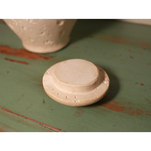 1980s Postmodern Jaru of California Faux Travertine Lidded Jar For Sale - Image 18 of 18