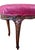 Raspberry Red Antique Louis XV-style Upholstered Piano Bench For Sale - Image 8 of 10