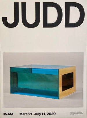 Donald Judd Retrospective Museum of Modern Art Poster